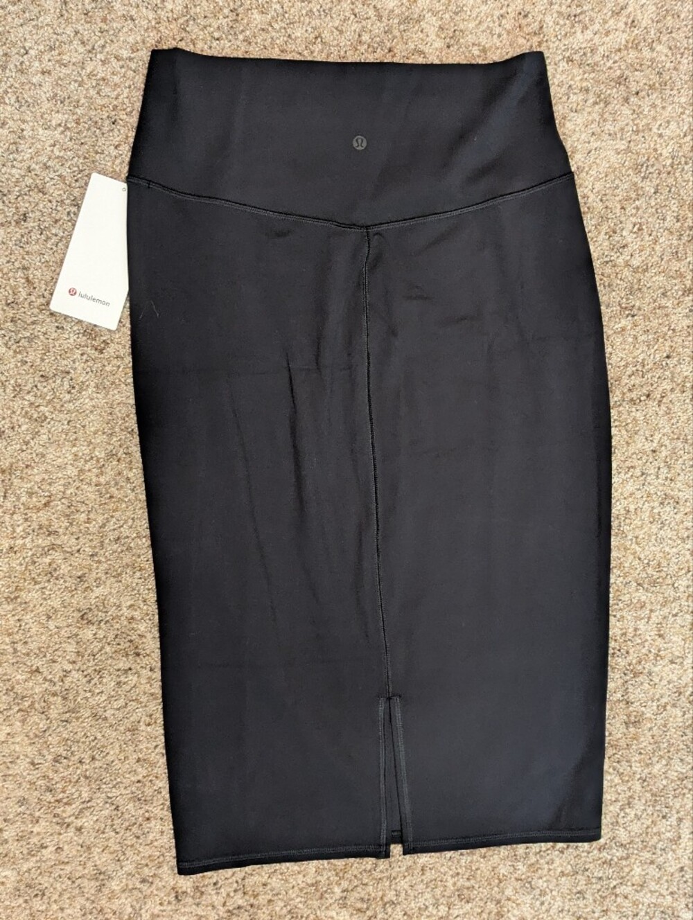 NWT Lululemon Nulu Slim-Fit HR Midi Skirt Black 12 - Picture 2 of 6